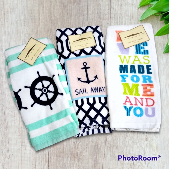 Domain Other - 2 piece Cotton Kitchen Hand Towel Sets (dishtowels/tea towels)
